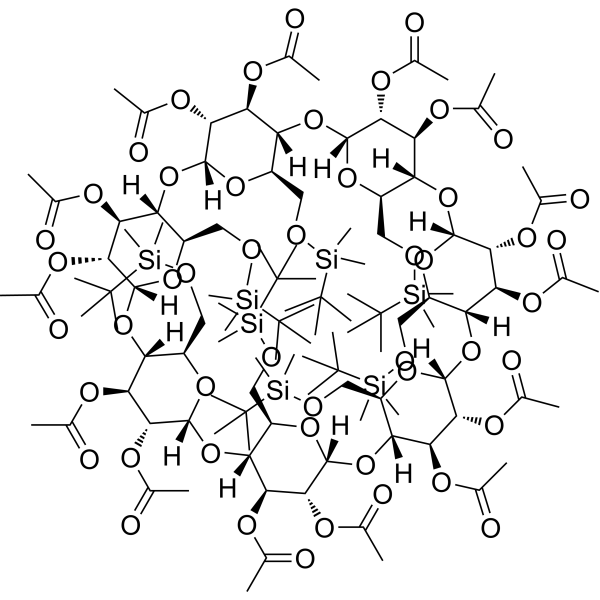 Heptakis(6-O-tert-butyldimethylsilyl)-β-cyclodextrin tetradecaacetate 123172-94-1